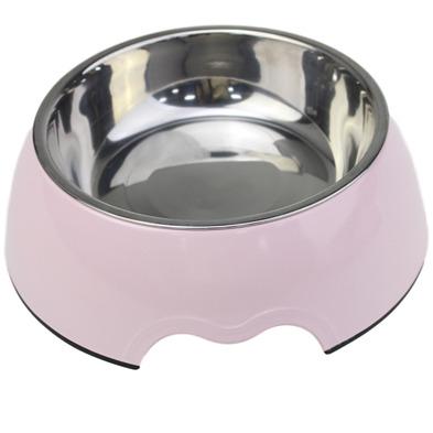 China Sustainable High Quality Designer Cat Food Bowls with Stainless Steel Inner Bowl for Dogs Bowl Steel Pet for sale