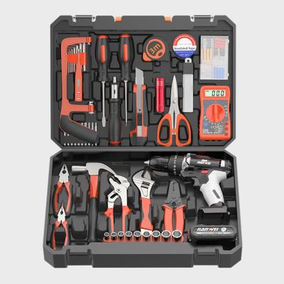 China Wholesale Household BOX 3 Hot Sale Multi Functional Cordless Drill Tool Kit With 21V Cordless Drill for sale