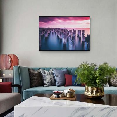 China Realistic Realistic Canvas Painting Landscape Style Floating Frame Wall Digital Picture For Living Room Wall Art for sale