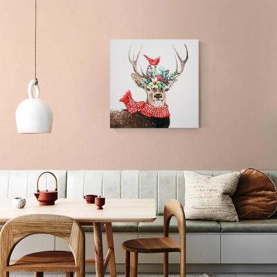 China Modern Deer Decor Canvas Prints Custom Canvas Art Print Christmas Wall Art Wall Decorations for sale