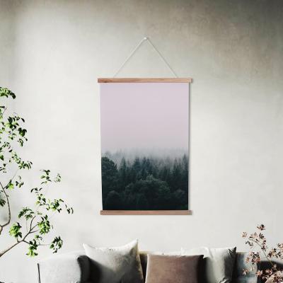 China Hot Sale Modern Abstract Canvas Art Wooden Wall Scroll Poster Hanger Wall Art for sale