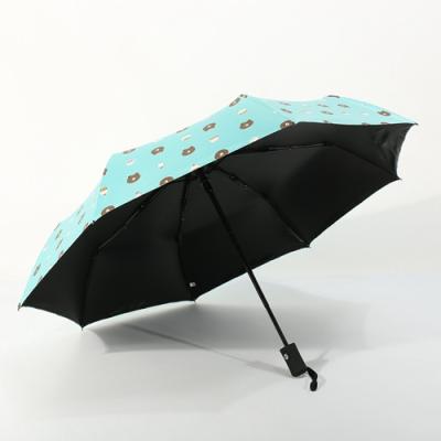 China Modern Factory Made Bear Printing Automatic Folding Umbrella for sale