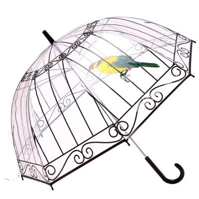 China Modern Bubble Umbrella For Women And Girls Transparent See Clear Canopy Birdcage Umbrella For Rain 23 Inch POE PVC for sale