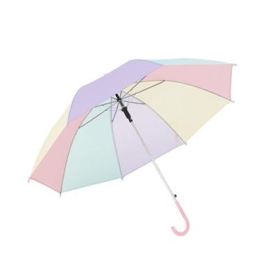 China Minimalist Colorful PVC Stick Umbrella For Sale Clear Dome See Through Translucent Transparent Walking Umbrella Umbrella Wedding Umbrellas for sale