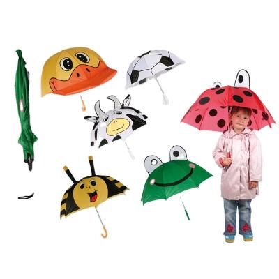 China Interesting Price Children's Cartoon Frog Ladybug Cow Kids Animal Shape Printing Umbrella for sale