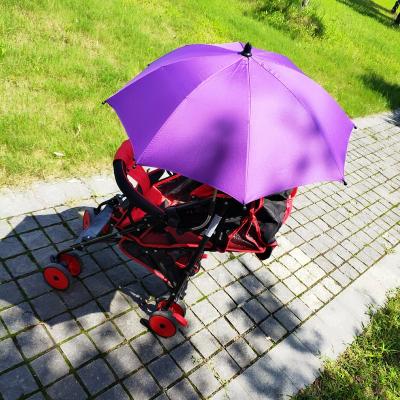 China Children's UV Black Green Blue Red Purple Sun Protection Baby Stroller Umbrella for sale