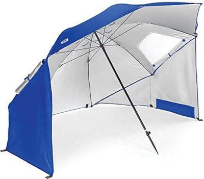 China Super SPF-Brella 50+ Tropical-Brella Sports Umbrella Shelter Sun and Rain Canopy Umbrella for Beach and Sporting Events (8-Foot, Blue) for sale