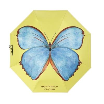 China Modern Full Printing High Quality Butterfly Printing Automatic Open Narrow Women Umbrella for sale