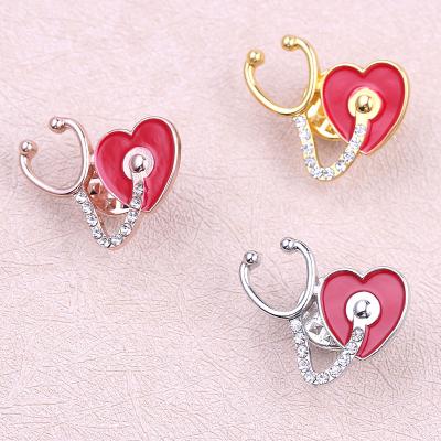 China 3D Syringe Shape Brooches Denim Scarf Badges Medical Gift Lapel Pin for sale