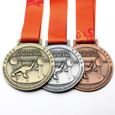 China Custom Gym Taekwondo Weightlifting Medal Marathon Running Medal Europe Sports Medal Gold for sale