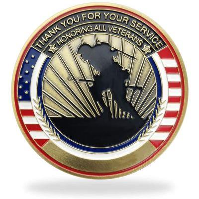 China Europe Unique Gift Idea USA Veteran Challenge Coin Military Dog Tag Creed Retirement Souvenir Gift for sale