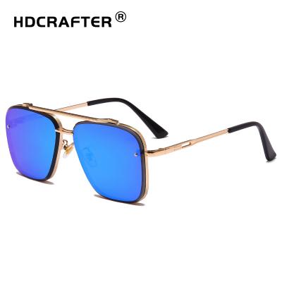 China Fashion HDCRAFTER sunglasses shape retro sun glass river unisex classic square frame shades glasses driving kirin Peggy gou CE 2021 new for sale