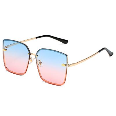 China Fashion sunglasses wholesaler fashion retro sun glass river unisex classic square shades metal cheap glasses kirin Peggy gou CE 2021 new for sale