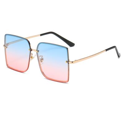 China CE glasses 2021 cheap classic unisex square oversized metal eyewear river shades sunglasses wholesaler fashion sunglasses retro new for sale