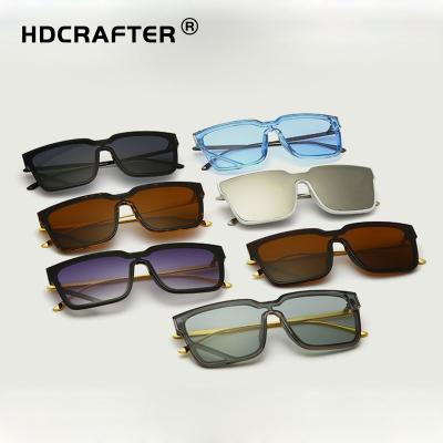 China HDCRAFTER Fashion Square Sunglasses UV400 Leisure Oversized Protective Outdoor Men And Women's Sunglasses for sale