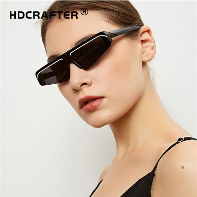 China Fashion HDCRAFTER sunglasses led cat eye sunglasses men and women's rimless glass fashion popular party personalized sunglasses 2021 for sale