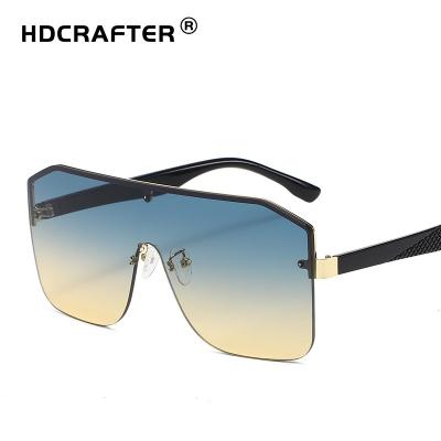 China Fashion Retro Sunglasses HDCRAFTER Oversized Large Frame Sun Glass River For Men Women Shades Unisex Driving Square Glasses Shape 2021 Trendy for sale