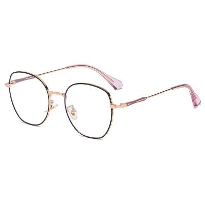 China For Reading Glass Wholesaler Classic Anti-blue Glasses Retro Frame Fashion Blocking Round Shading Computer Glasses Optical CE 2021 New for sale