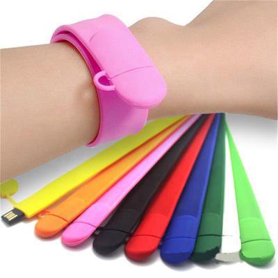 China Soft and Durable Silicone USB Wristband Cheap Personalized USB Custom Wristband Flash Logo Wristband for sale