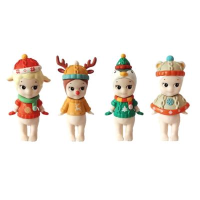 China Eco-Friendly Durable Toy Customized PVC Cartoon Blind Box Toy Cute Baby Mini Toy For Christmas Decoration for sale