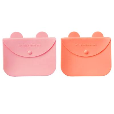 China Viable Portable Multifunctional Silicone Storage Box Bag Reusable Non-Toxic Facemask Bag for sale