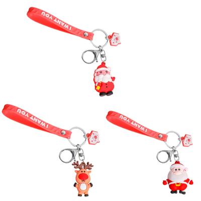 China New Arrival Durable Christmas PVC Rubber Key Chain Embossed Soft PVC Shape Custom Keychain for sale