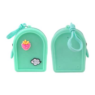 China Japan Style Cute Waterproof Zipper Coin Purse Silicone Rubber Money Unisex Pockets For Kids Clips Purse Purse for sale