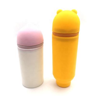 China Hot Selling Waterproof Soft Silicone Pencil Bag School Case Soft Safe Press Pen Bag for sale