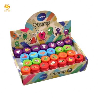 China Self-inking Shinyway Children's Round Plastic Stamps Animal Self-Inking Stamp Children's Stamp for sale