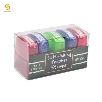 China Self Inking Self Inking Stamp Shinyway Teacher Reward Stamps Children Pre Inked Craft Stamp For Kids for sale