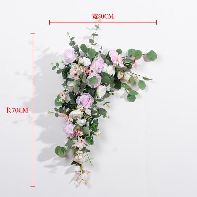 China White Fabric Janelove Artificial Flower Row Layout Wedding Table Centerpieces Window Display Gypsophila Wedding Decoration for sale