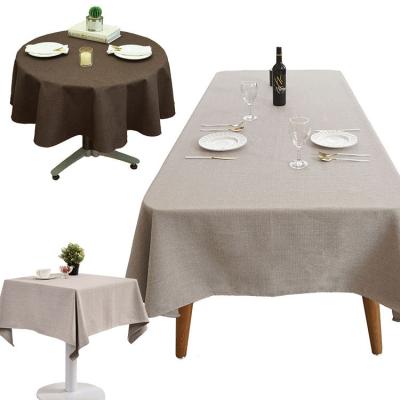 China Plain Tablecloth Manteles Para Mesas De Decoracion Tela. Round Table Cover Fabric Wedding Linen Table Cloth Table Cloth For Events for sale