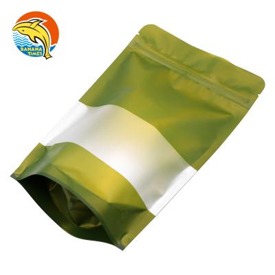 China Factory Wholesale Soft Touch Moisture Proof Mylar Kraft Paper Aluminum Foil Mylar Bags With Zip Lock for sale