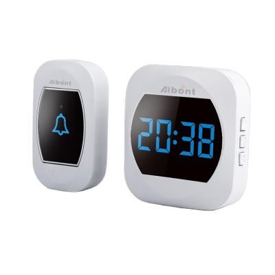 China Modern Wireless Smart Doorbell Chime Doorbell Display Clock Support JP USA AU EU Smart Wireless Plug for sale