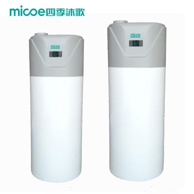 China All in ONE MICOE 150L 1.8kw air source heat pump small all in one bathroom water heater for sale