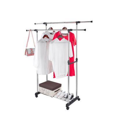 China Novelty Space Saving Clothing Rack On Wheels Customizable Design Clothes Rack Rack for sale