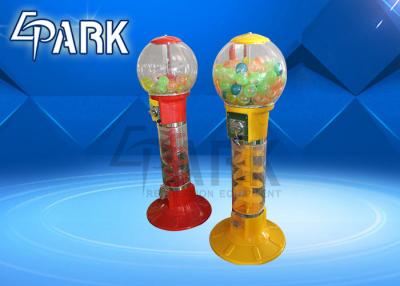 China 1 Player Amusement Game Machines , Capsule Toy Coin Vending Machine Red And Yellow Blue for sale