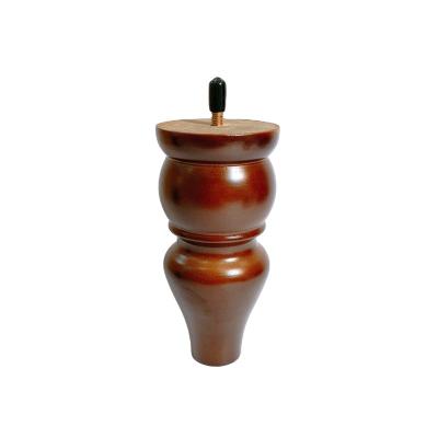 China Contemporary Made In China Furniture Parts Squash Form Wooden Feet For Furniture Leg for sale