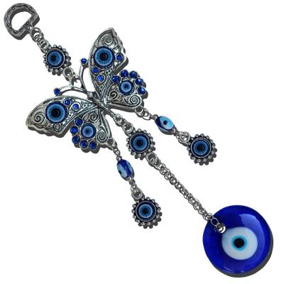 China Traditional Turkish Blue Hanging Decor Evil Eye Nazar Dangling Amulets Ornament Car/Home/Garden/Key Chain Protection Lucky Gift for sale