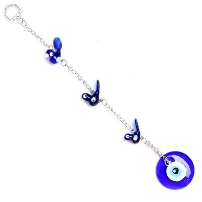 China Traditional Turkish Blue Hanging Decor Evil Eye Nazar Dangling Amulets Ornament Car/Home/Garden/Key Chain Protection Lucky Gift for sale