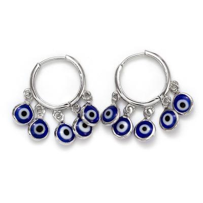 China Hot Selling BOHEMIA Gold Plated Evil Eye Earrings Celebrity Evil Eye Earrings For Women for sale