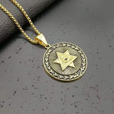 China CLASSIC 2022 Gold Plated High Quality Stainless Steel Color Conservation 18K Necklace Honus Eye Evil Eye Pendant for sale