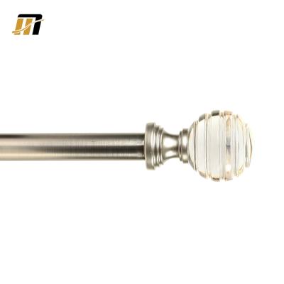 China Modern hot sale stretch finial glass curtain rod /curtain pole for sale