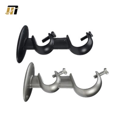 China Metal Fixed Decorative Double Triple Curtain Rod Bracket , Metal Bracket for sale