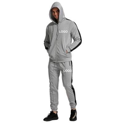 China Dropshipping Men Breathable Breathable Pants Jogging Suits Zipper Sets Wholesale Men S Hoodies Pants Custom Sweatsuit Training Wear for sale