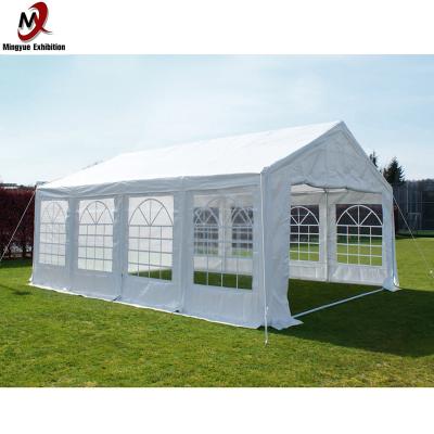 China Tube type tent stake 6x12m PE tent galvanized pipe for trade show exhibition or outdoor temporary shelters all events planning with factory price for sale