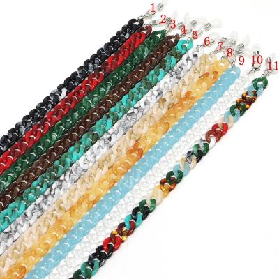 China Fashionable Acrylic Glasses Chains For Eyeglasses Fashion Multi Color Sunglasses Chain Rope Holder Neck Strap Chain Rope for sale