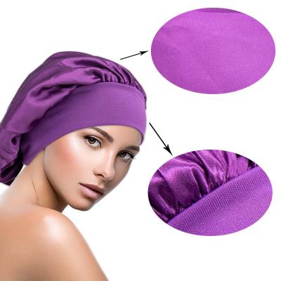 China Designer Logo Designer Custom Wholesale Luxury Silk Casual Hoods Women's Silk Satin Hair Hood Sleep Hoods Hat Sleep Hoods For Women for sale