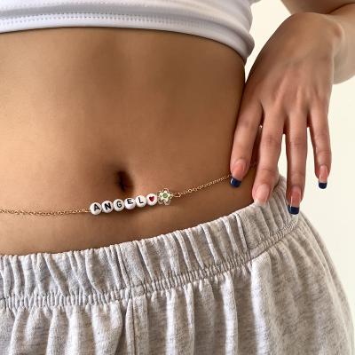 China Luxury gold plated waist chain jewelry ladies sexy waist chain scrap waist chain bodyjewelry belly bodyjewelry for engagement for sale