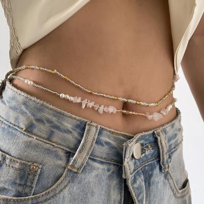 China Luxury Cute Belly Chain Wait Waste Waist Beads With Clasp Link On Waistbeads Women Wholesale African Ghana Waist Beads For Women for sale